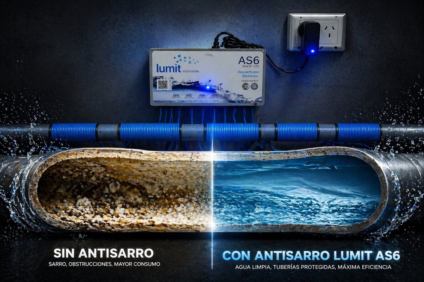 Lumit AS6 — descalcificador electrónico antisarro